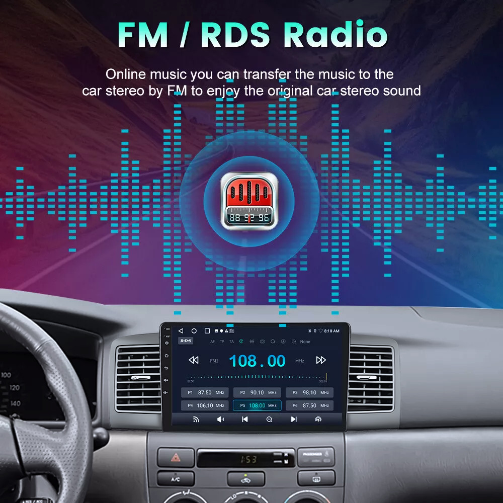 64G For Toyota Corolla 2003-2008 Android Auto Car Stereo Radio carplay 1280*800