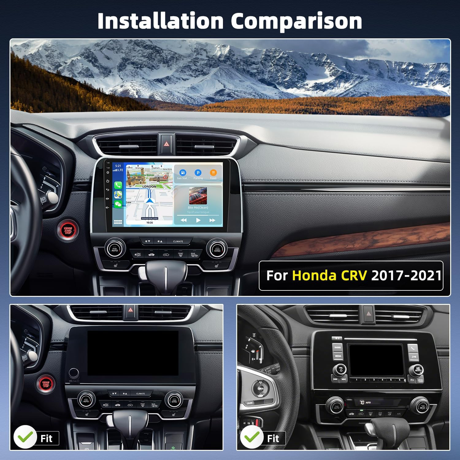 Car Stereo Radio Apple Carplay For Honda CR-V CRV 2017-2021 Android 16 GPS Navi