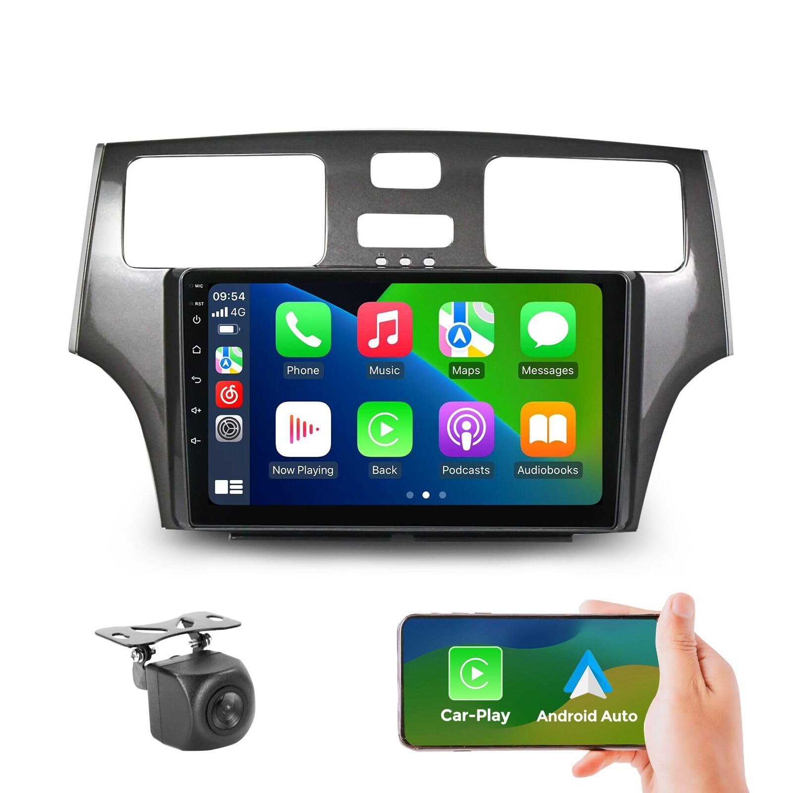 Car Stereo for Lexus ES300 ES330, 8Core Android 14 Radio 2+32GB, Dark Gray