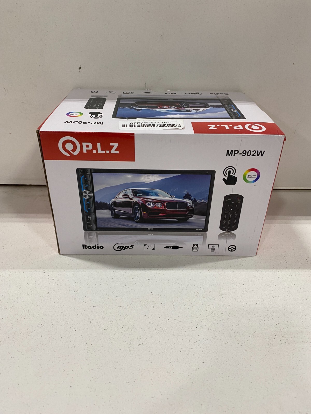 PLZ MP-902 Black Gray Double Din Car Stereo Player With Mirror Link Used