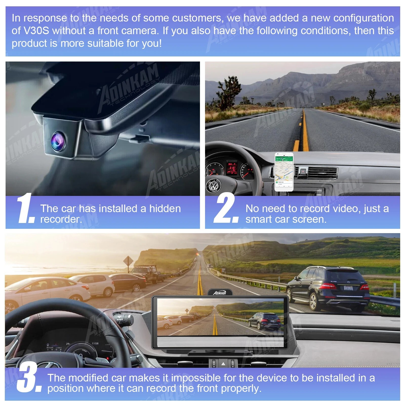 Portable Carplay screen for car with wireless carplay, android auto, bluetooth,