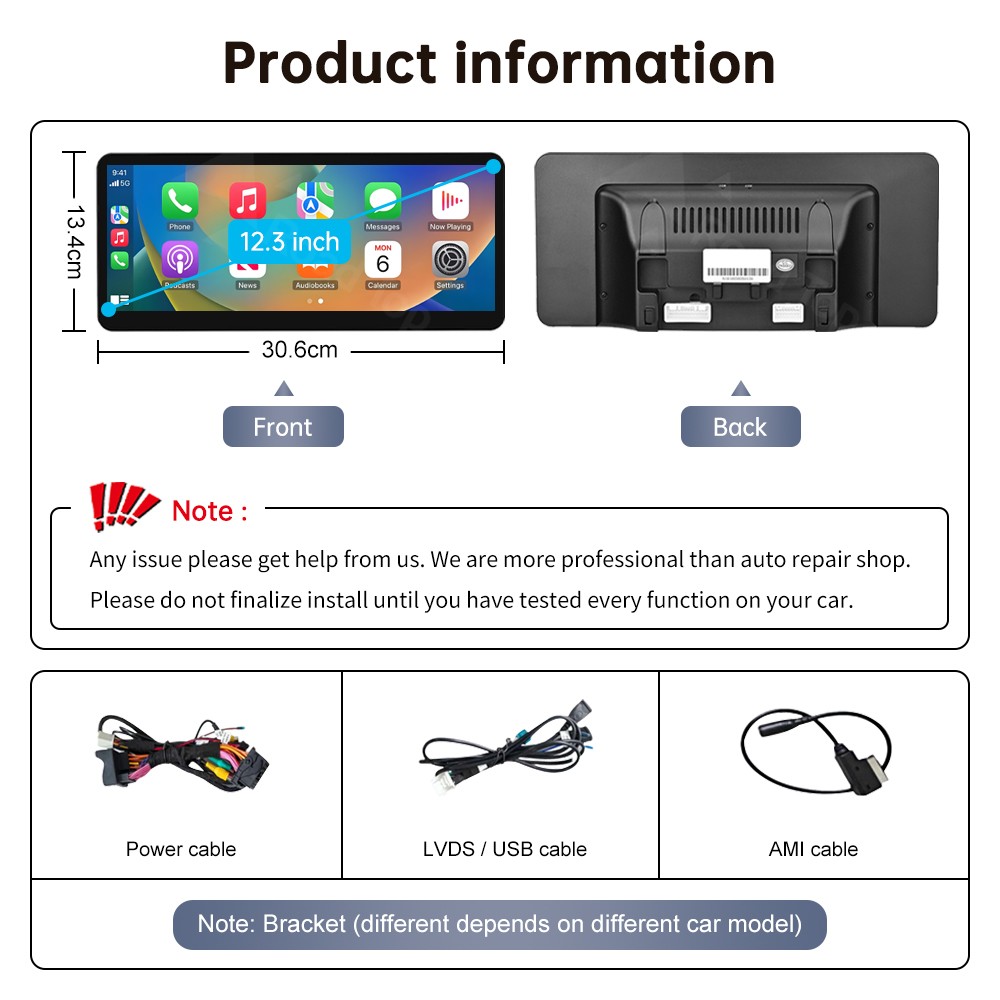 Wireless CarPlay Multimedia Touch Screen For Benz A GLA CLA B Class W246 4.5/4.7