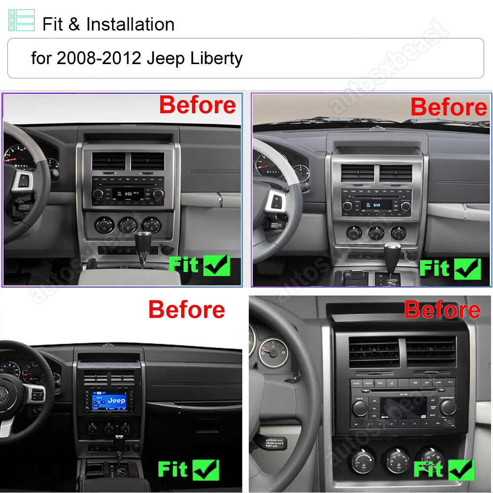 For Jeep Liberty 2008-2012 7″ Android 14 CarPlay Car Stereo Radio GPS FM