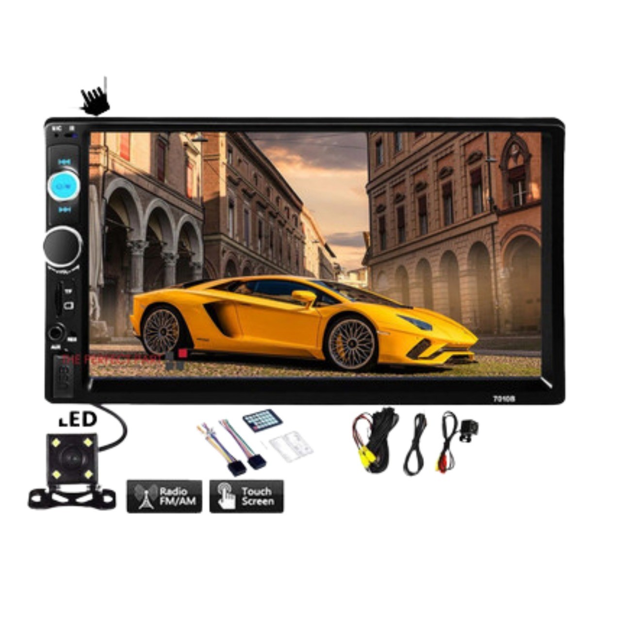 7″ Double 2 DIN Car MP5 Player Bluetooth Touch Screen Stereo Radio With Camera