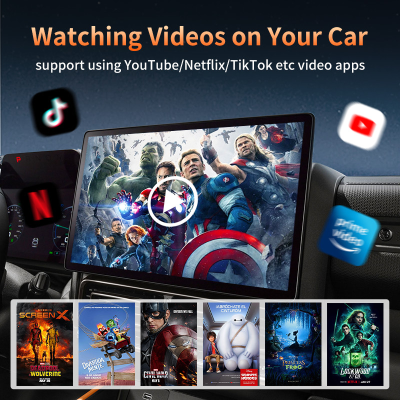 3-in-1 Android 13 CarPlay Ai Box Wireless Android Auto Adapter -QCM6125 -8+128G