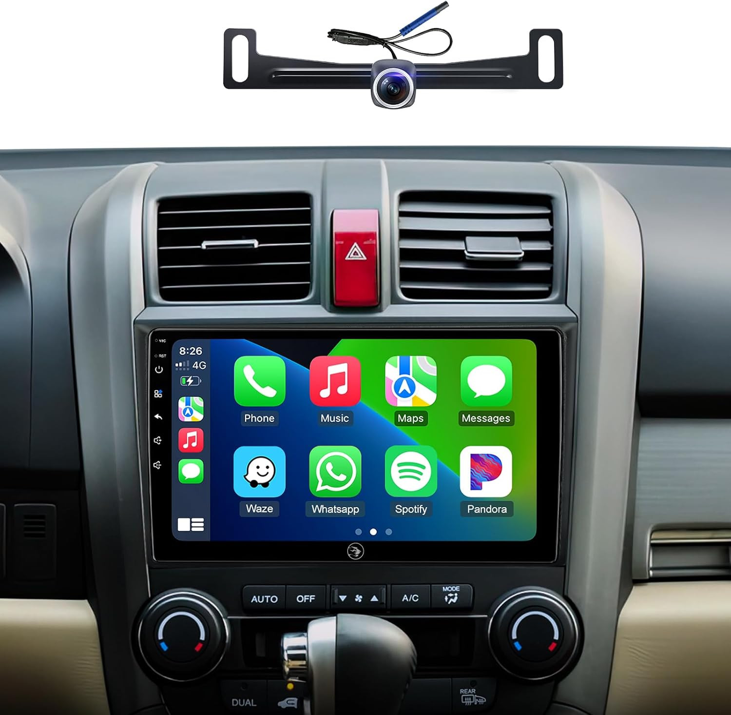 Car Radio Stereo for Honda CRV 2006-2011, Wireless Carplay Android Auto 9 Inch L