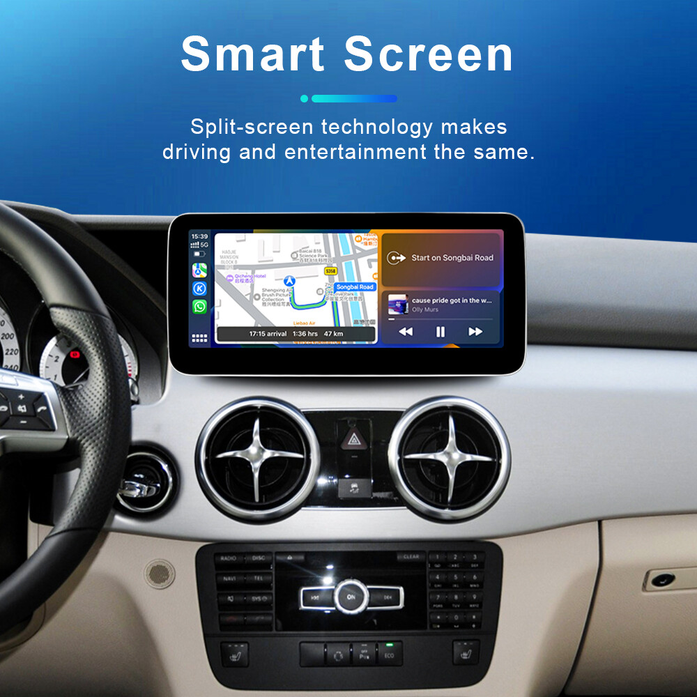 Android Car GPS Auto Carplay 12.3” 8G+128G For Mercedes Benz GLK X204 2013-2015