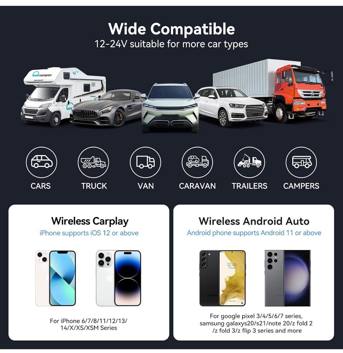 Wireless Carplay Screen, 10.26 inch IPS FHD Touchscreen, Back Up Cam Dash Cam