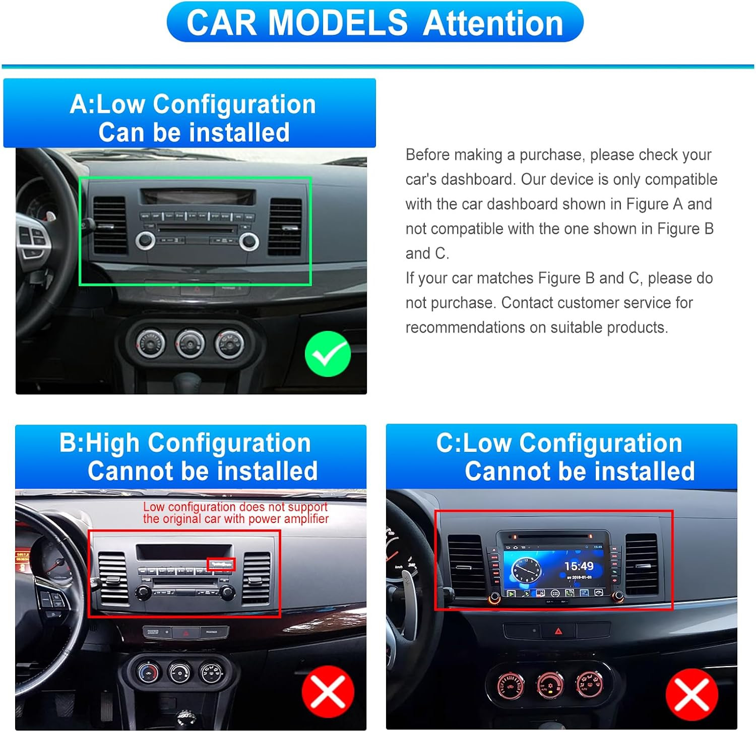 8Core 4G+64G Qual-Comm Snapdragon Chip Car Radio Stereo for Mitsubishi Lancer 20