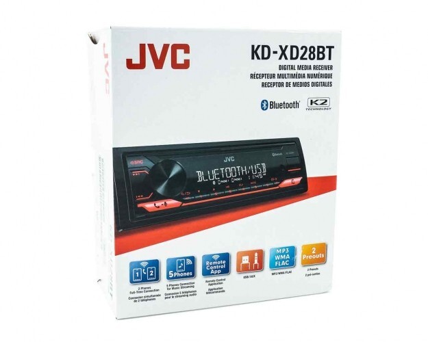 JVC KD-XD28BT Bluetooth/USB/13-Band EQ/ AM-FM Car Audio Digital Media Receiver
