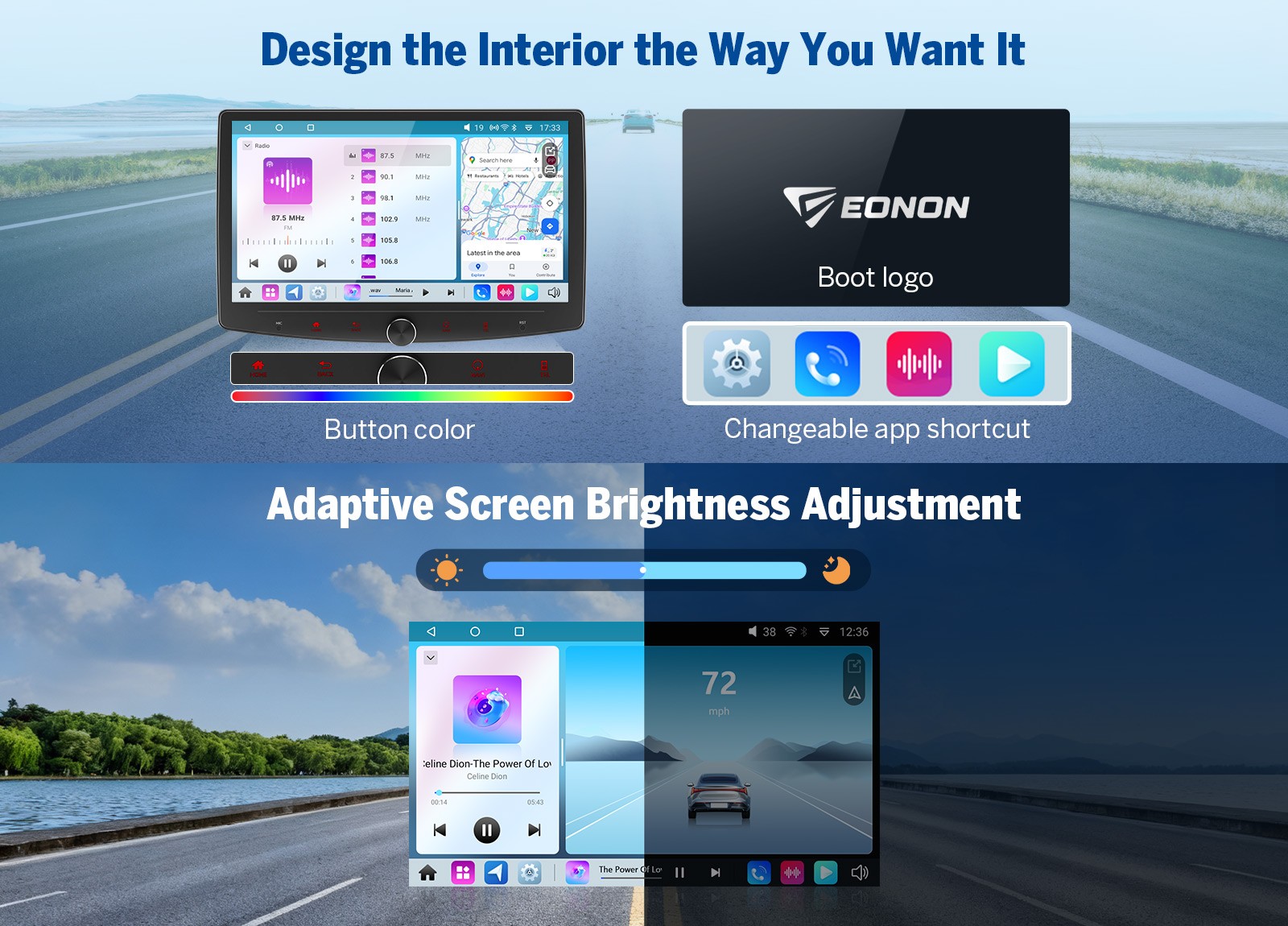 Eonon X20 Plus 10.1″ QLED TouchScreen 2DIN Car Stereo Radio Android Auto CarPlay