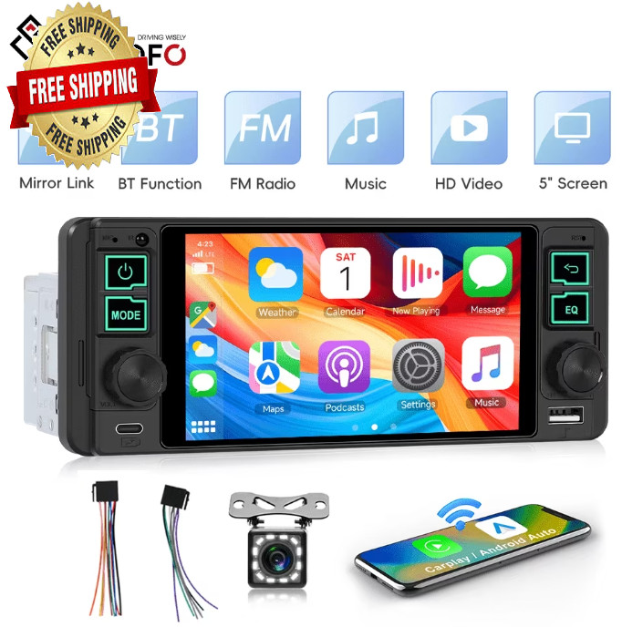Estereo De Pantalla con Bluetooth Para Coche Carro Auto MP3 Player RM/RMVB/AVI/M