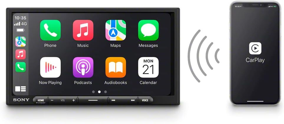 SONY XAV-AX4000 Touchscreen 6.95″ Wireless Apple CarPlay Wireless Android Auto✅