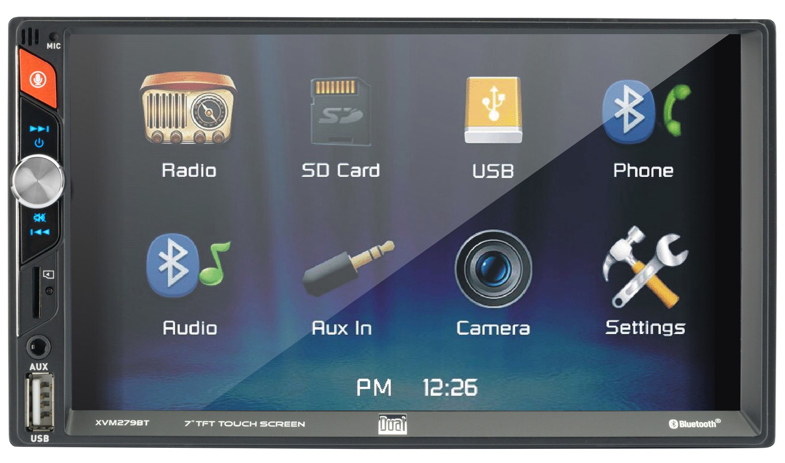 Dual Electronics XVM279BT 6.2-inch LED Backlit Multimedia Touch Screen Double