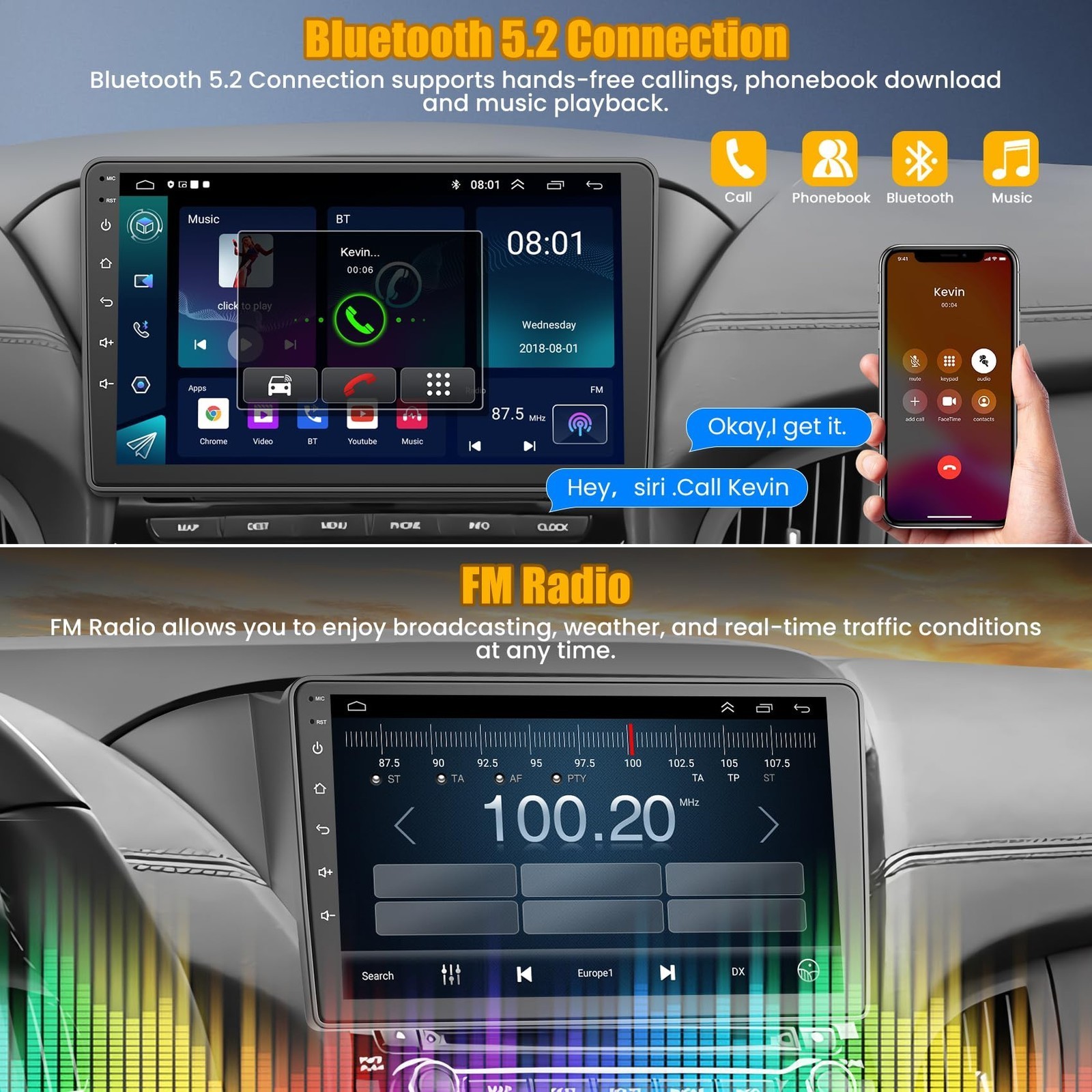 Car Stereo Radio GPS Head Unit For Hyundai Genesis/Rohens Coupe 2012-2016 4+64G