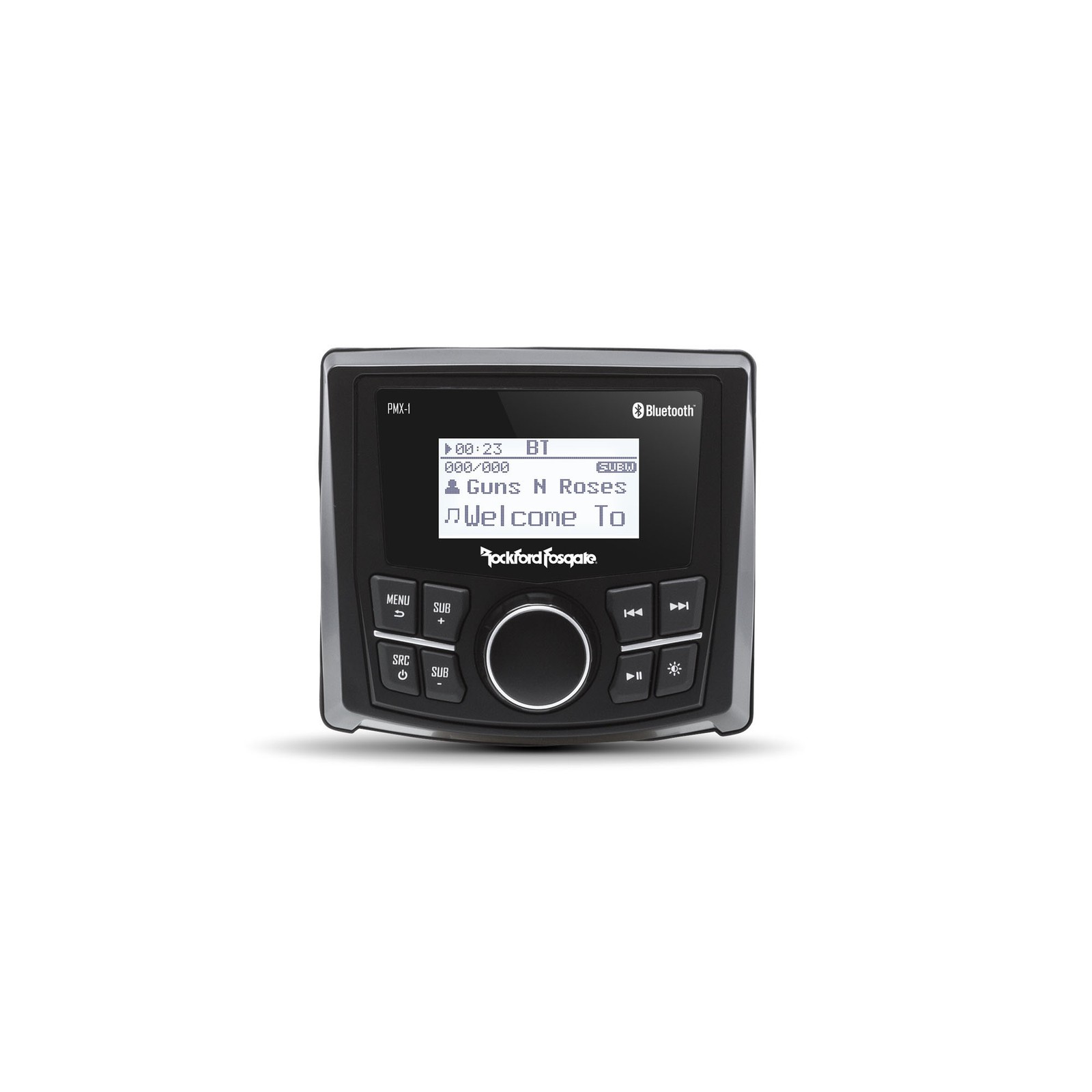 Rockford Fosgate PMX-1 Media Receiver with IPX6 2.3” Display and Double-Din D…