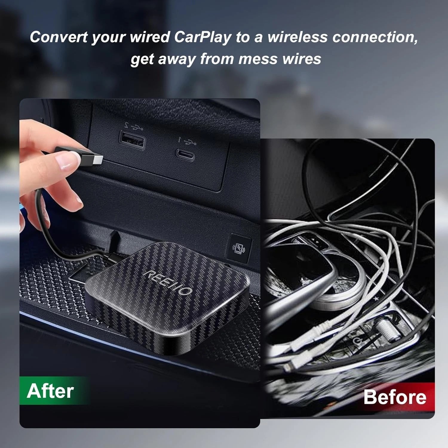 Wireless CarPlayBox with Netflix/YouTube/TF Card Slot Convert Wired CarPlay t…