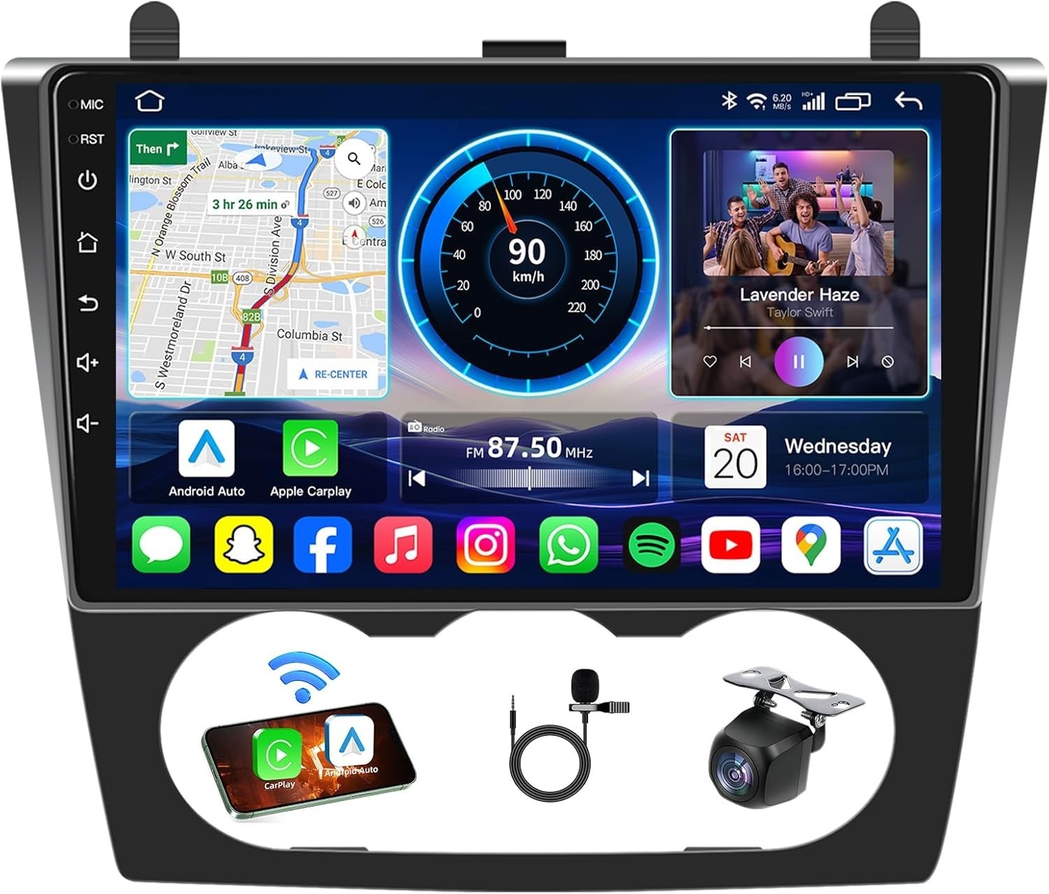 Upgrade 4Core+64GB Car Radio for Nissan Altima 2007-2012: Android 13 Stereo 9″ I