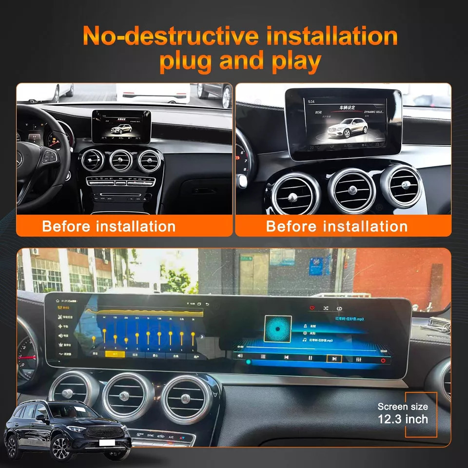 For 2019 Mercedes Benz GLC C Class 8G+128GB CarPlay Car Stereo Radio GPS