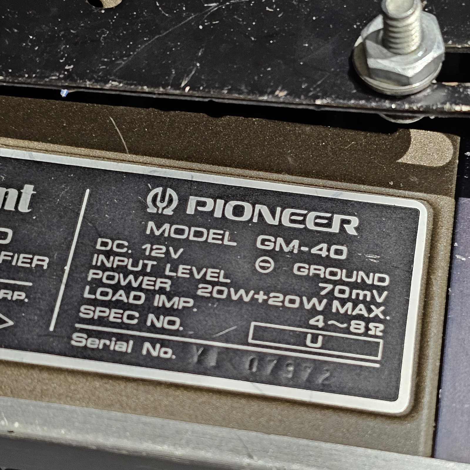 Vintage Pioneer KP-66G & GM-40 Component Cassette Deck & Amplifier AS-IS