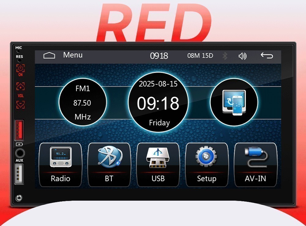TouchScreen Car Stereo FM Radio Bluetooth SWC MP5 for Apple Carplay Android Auto