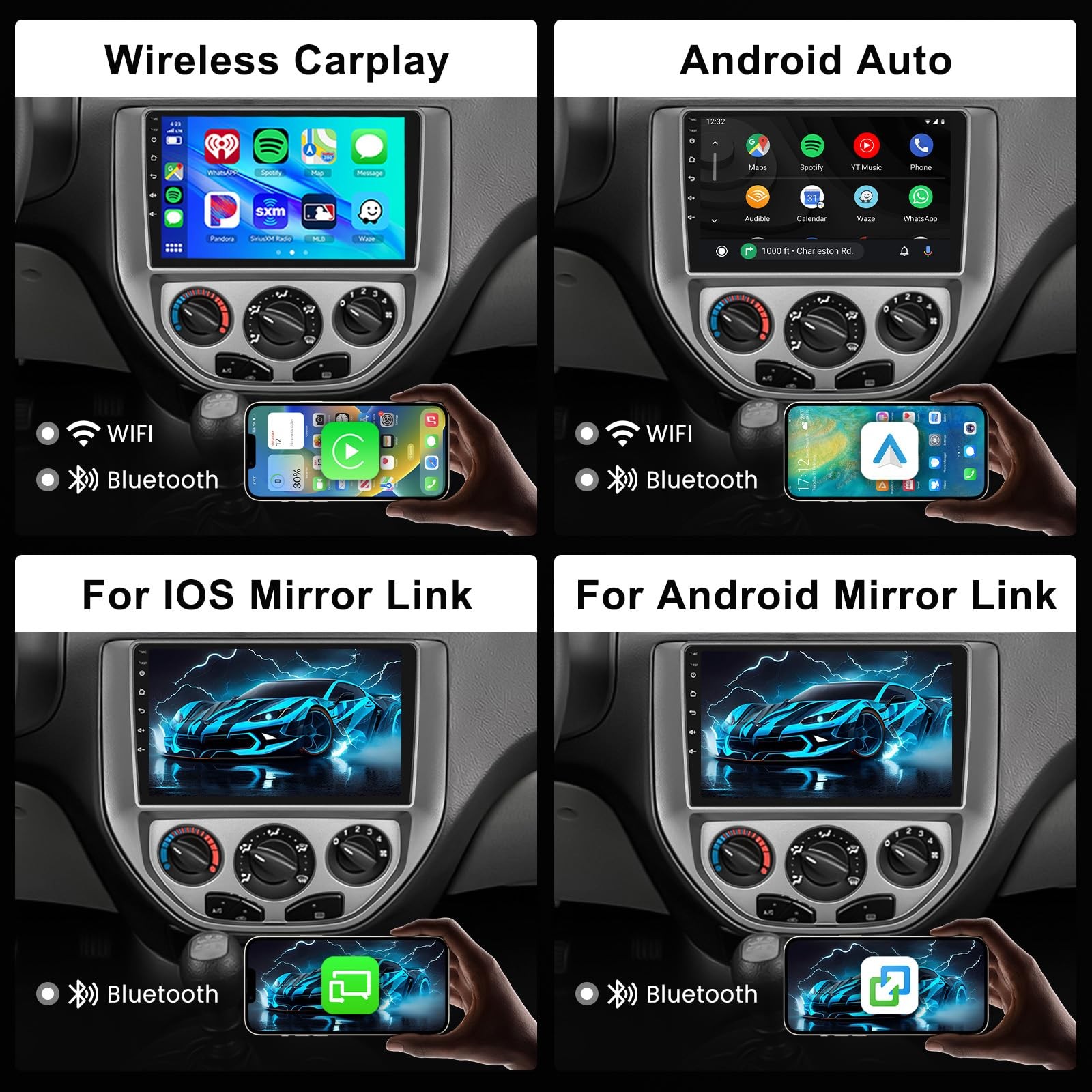 1280*800 Car Stereo Radio for Focus 2005-2007 Carplay Screen Android Auto 32G