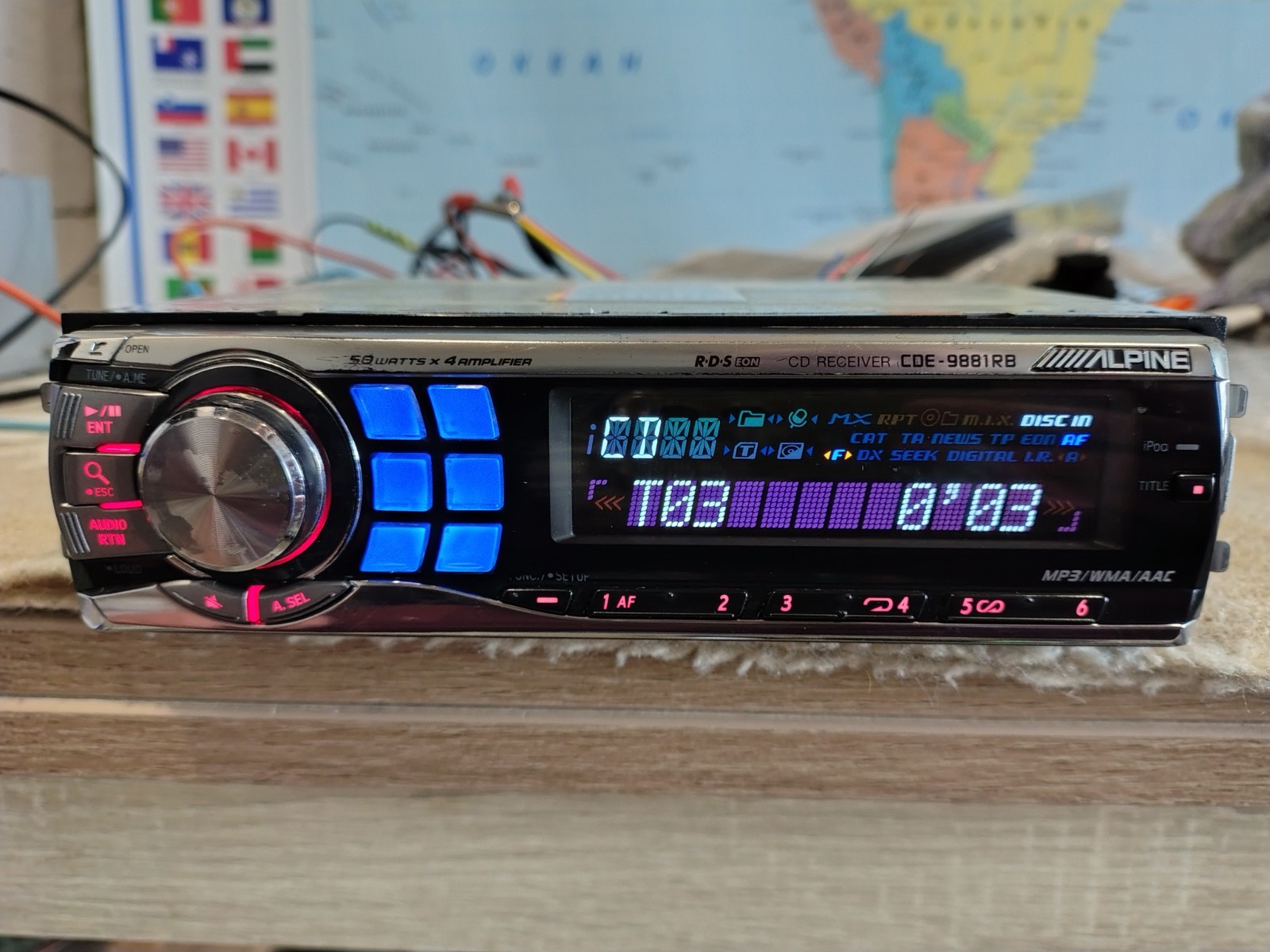 Alpine CDE-9881R BCar Stereo Mobile Media Receiver Fully Working Good Shape