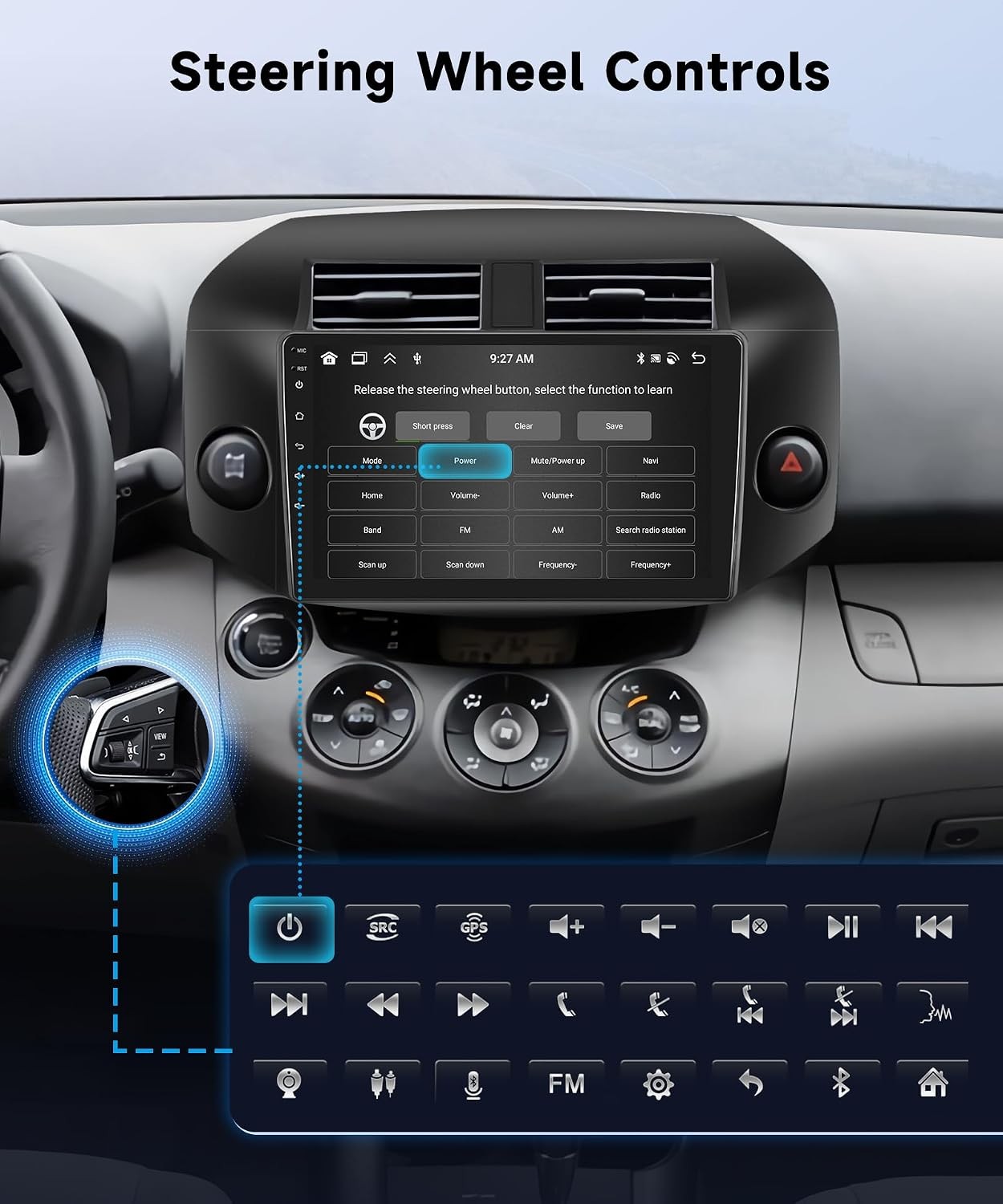 Radio GPS Carplay 8 Core 64G Car Stereo for TOYOTA RAV4 2006 – 2012 Android Auto