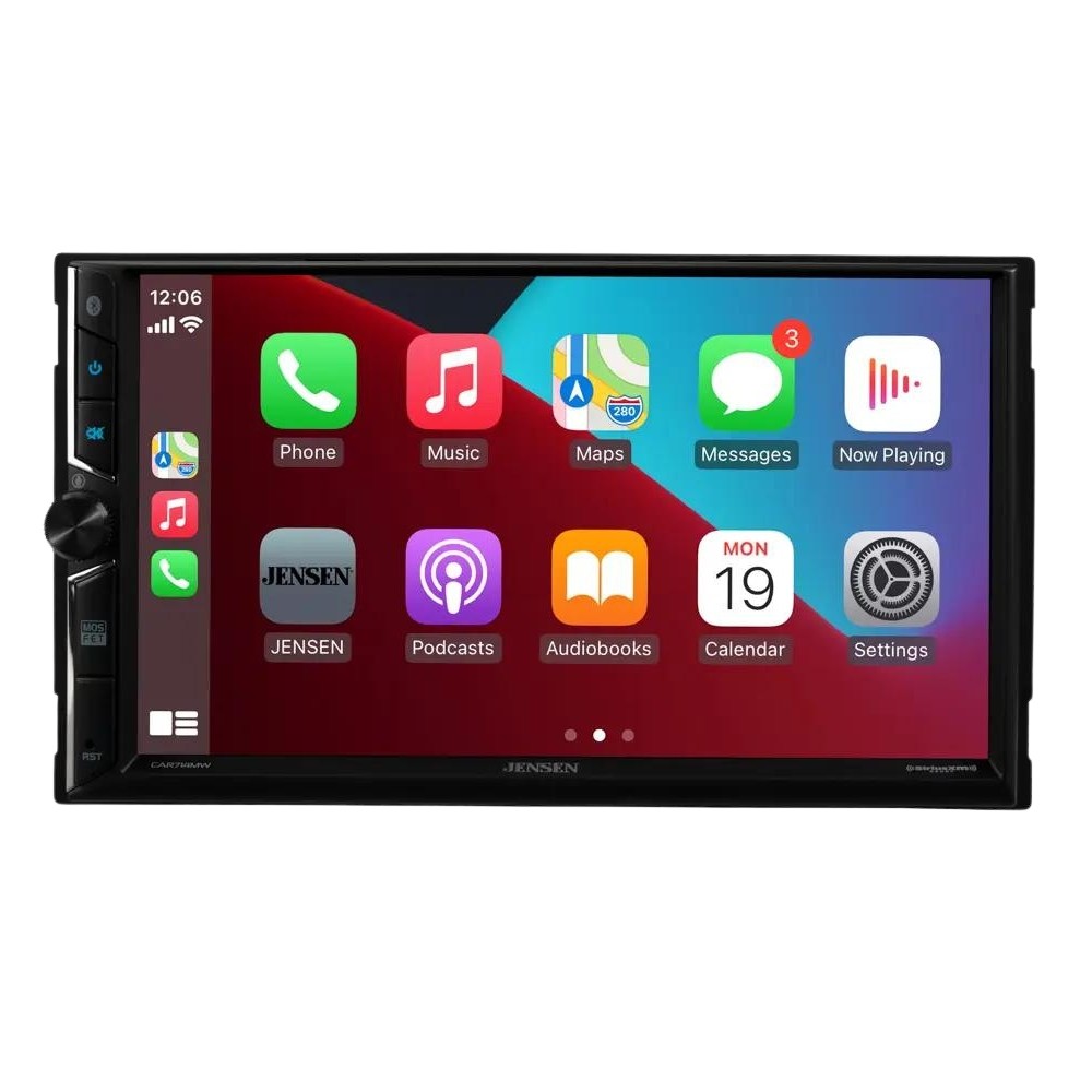 Jensen CAR714MW 7″ 2-DIN Multimedia W/ Bluetooth, CarPlay/Android Auto
