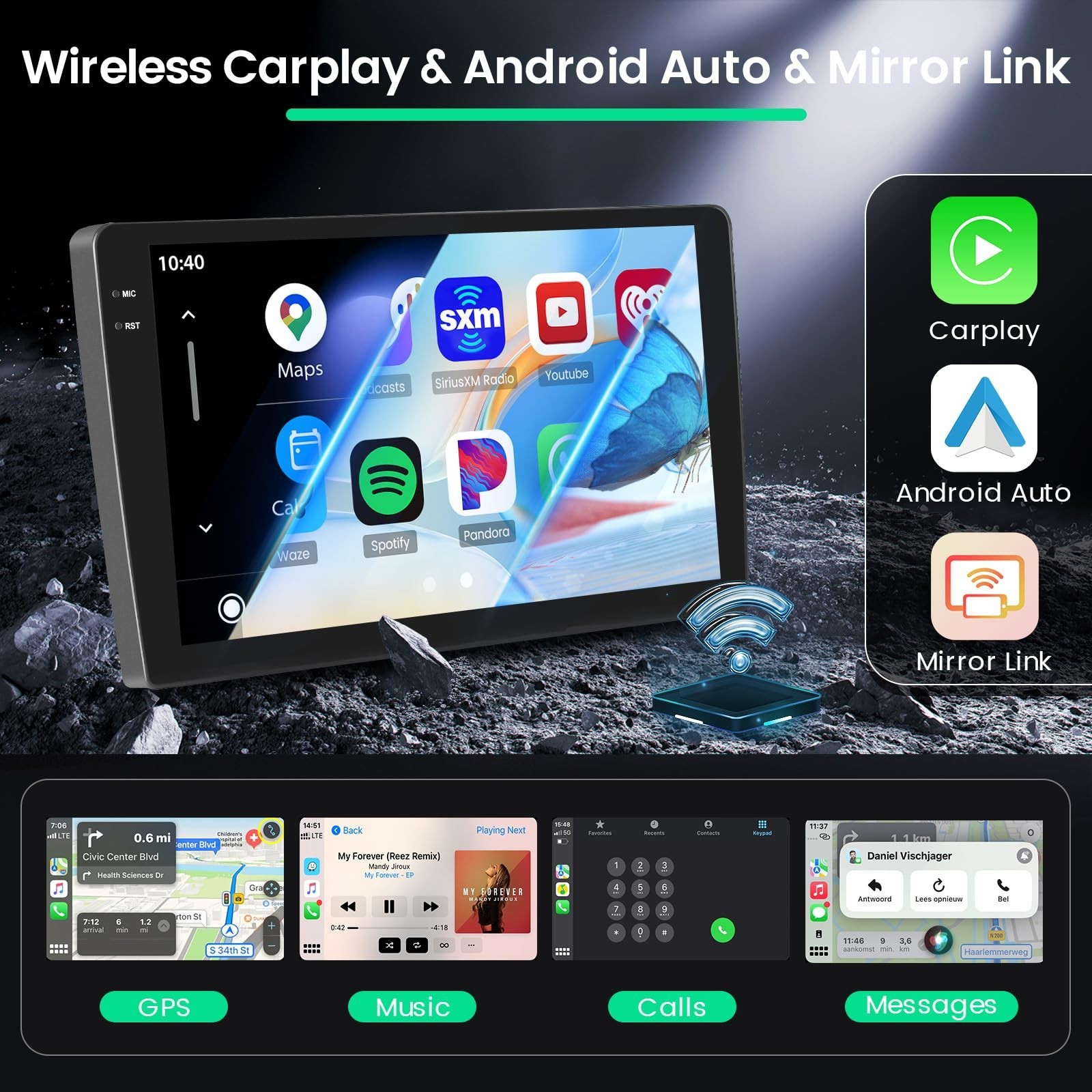 4+128G Radio for Toyota Yaris Vios 2007-2012, 9″ Touch Screen Bluetooth Radio…