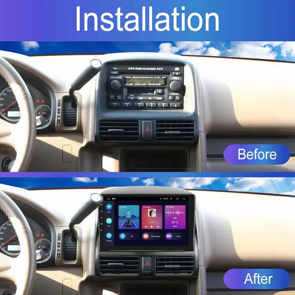 For 2002-2006 Honda CR-V CRV Android 13 Apple CarPlay Car GPS NAVI Stereo Radio