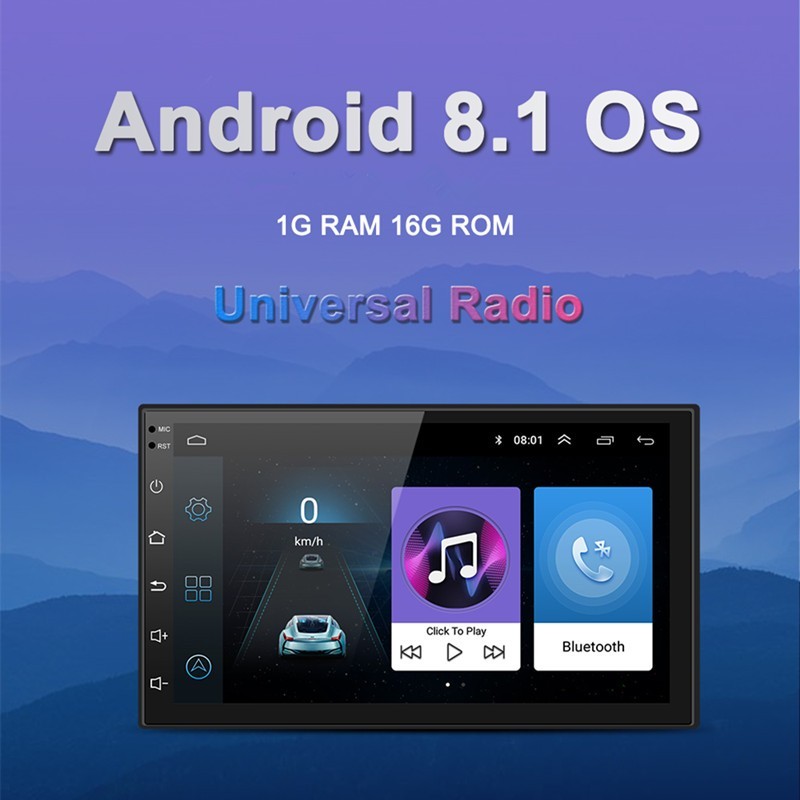 7″ Double 2 Din Car MP5 Player Bluetooth Touch Screen Stereo Radio Audio Mrrior;