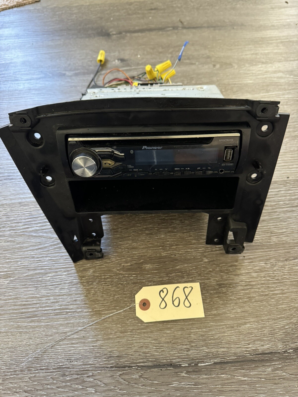 Pioneer Single CD Receiver FH-X70BT, Double Din, Mixtrax With Wiring Harness