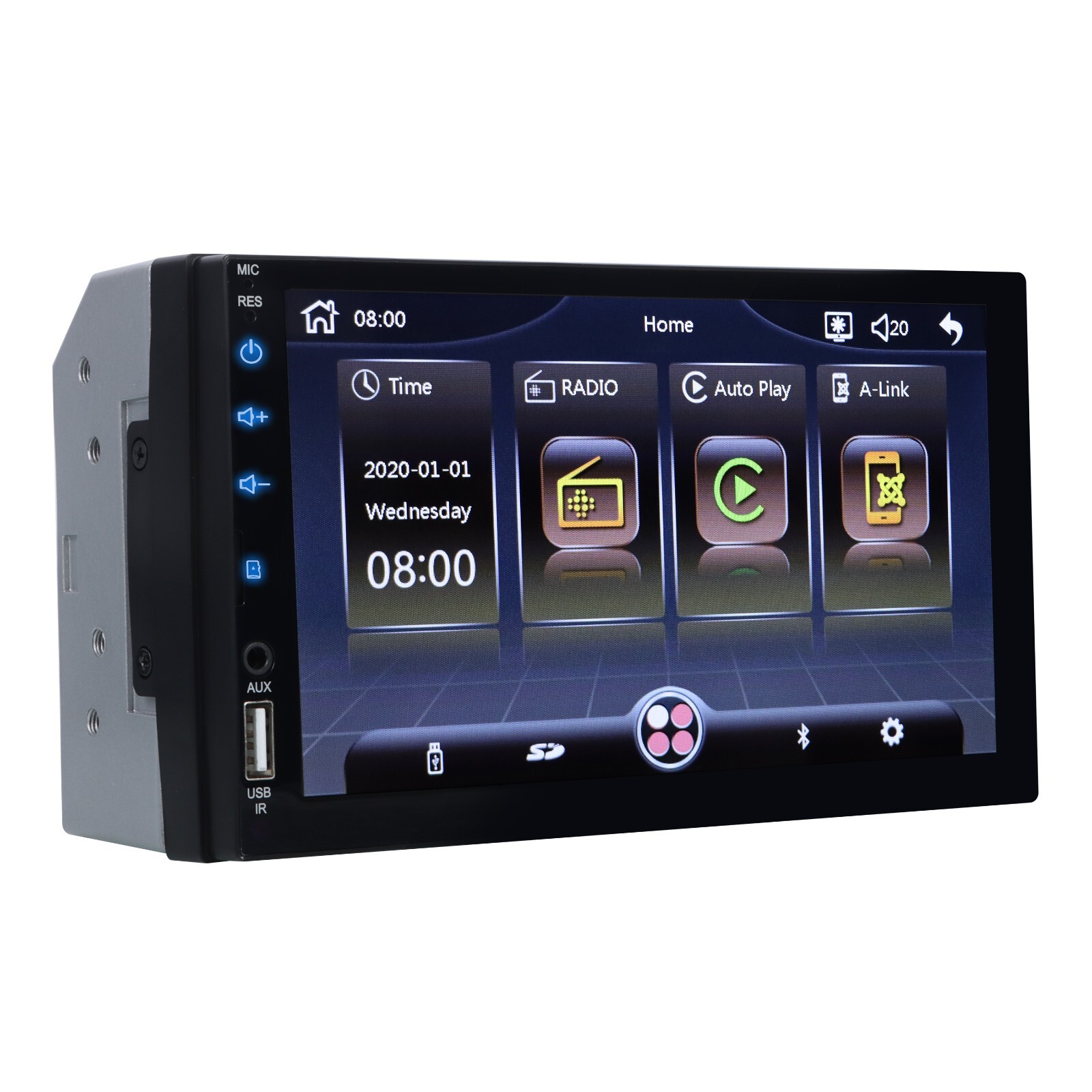 7″ Car Stereo Receiver Work w/ Bluetooth, Apple CarPlay, Android Auto, BackupCAM