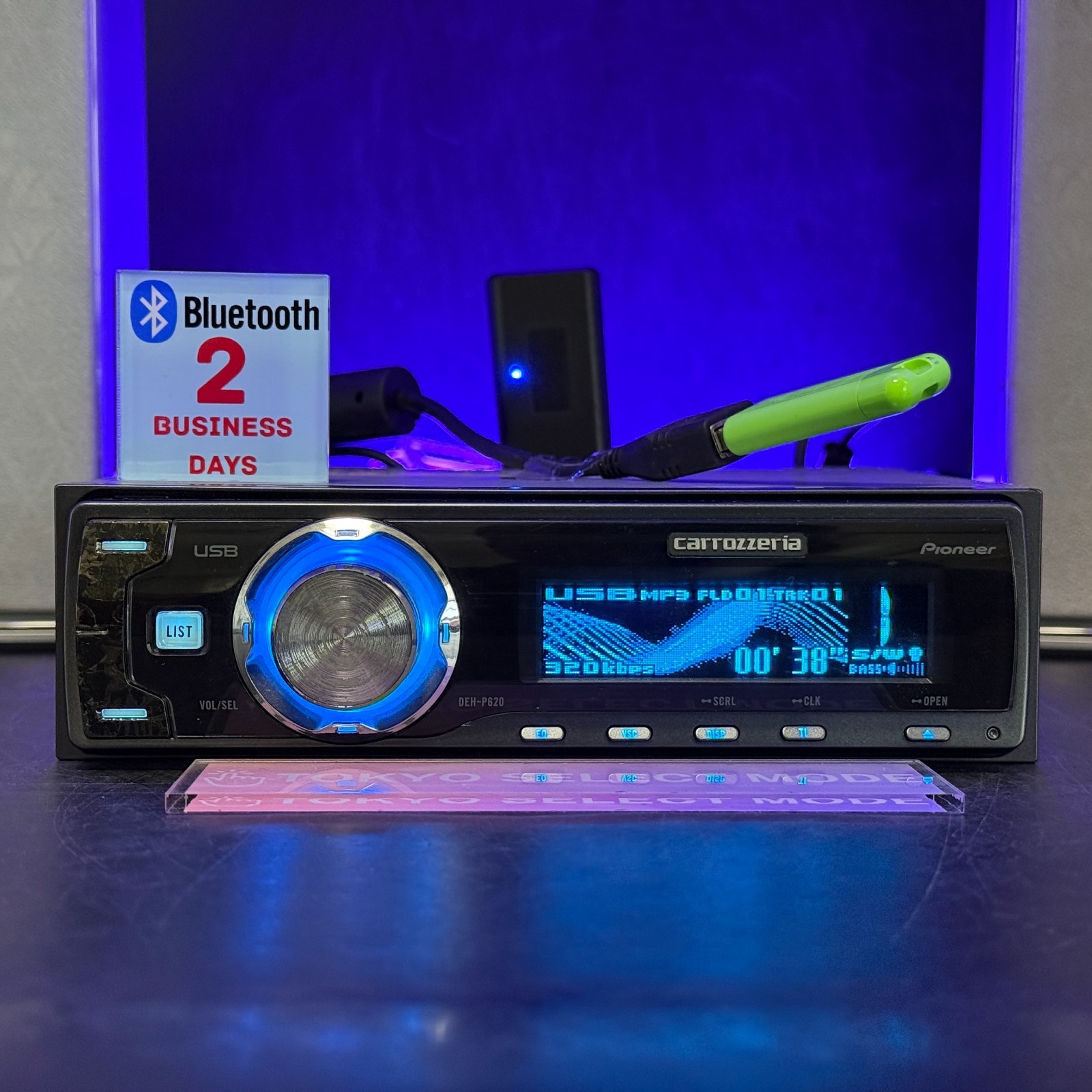 Pioneer Carrozzeria DEH-P620 1DIN Car Audio CD USB AUX Added Bluetooth In Stock
