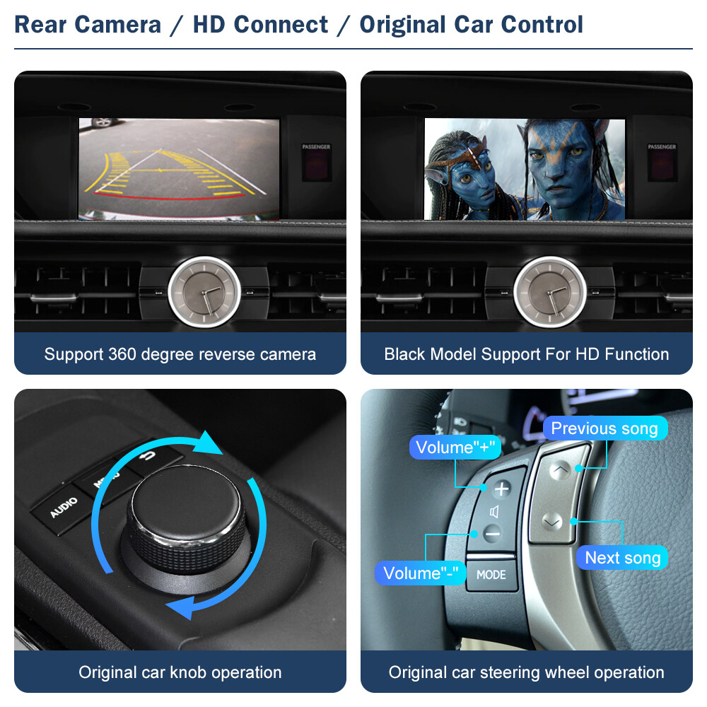For Lexus ES 2014-2019 Wireless Carplay Android Auto Module Mirror Link AirPlay