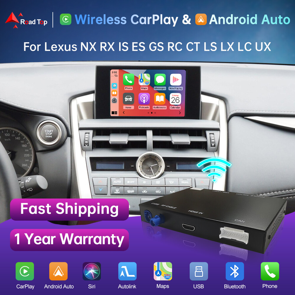 For Lexus IS NX ES RX GS UX CT LX LC RC 2014-2020 Wireless Carplay Andriod Auto