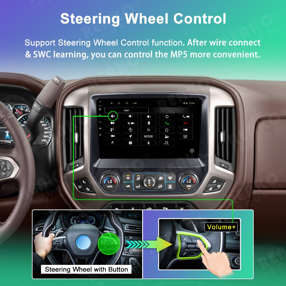 For Chevrolet Silverado GMC Sierra 2013-2019 Carplay Android 15 Car Stereo Radio