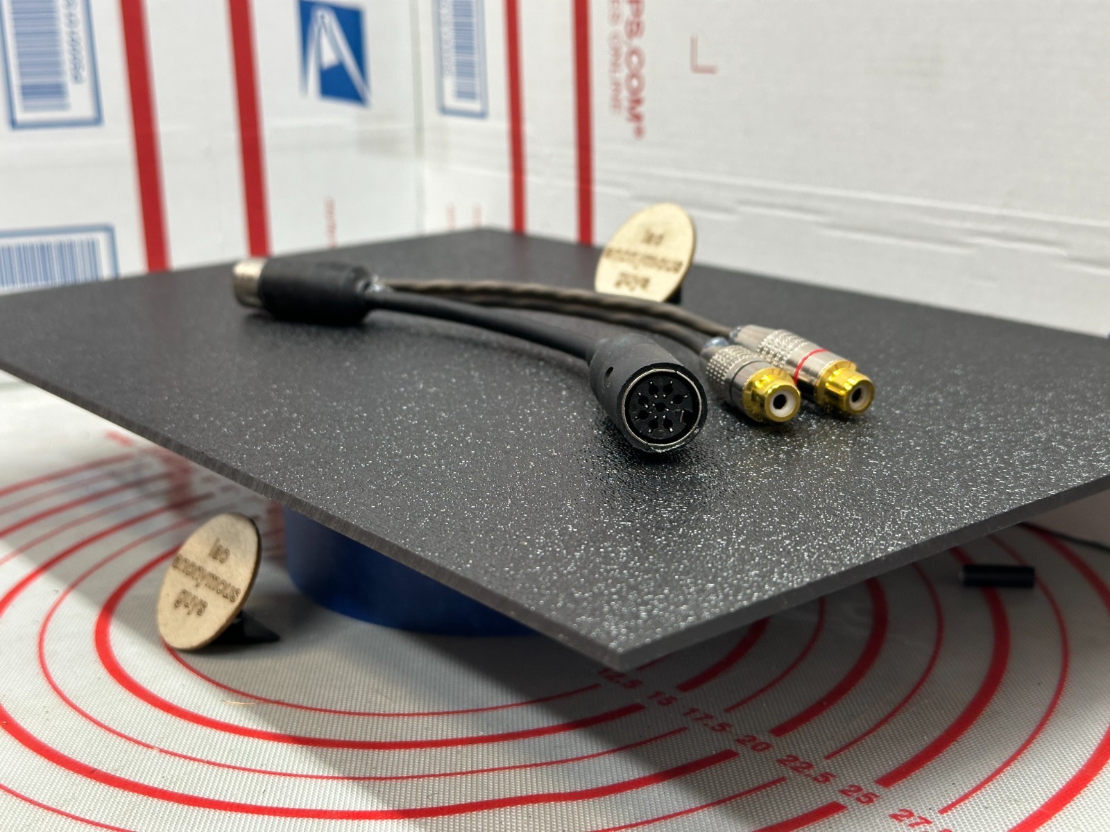 5-pin Male-Female DIN-RCA Injector for Kenwood Vintage Old School Interconnector