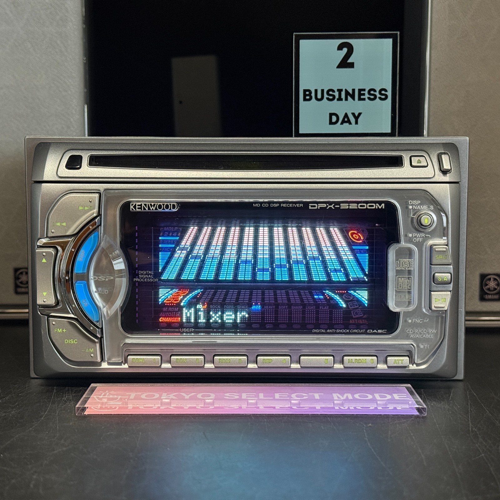 Kenwood DPX-5200M 2DIN CD MD Player Car Stereo Added Bluetooth JDM Tested Stock