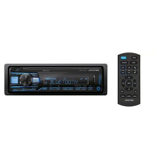 Alpine UTE-73BT Single-DIN Digital Media Receiver with Bluetooth + Remote Contro