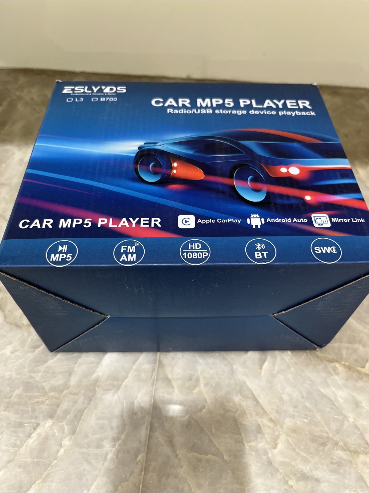 Eslyyds Double Din Car MP5 Player + Backup Camera + Remotes