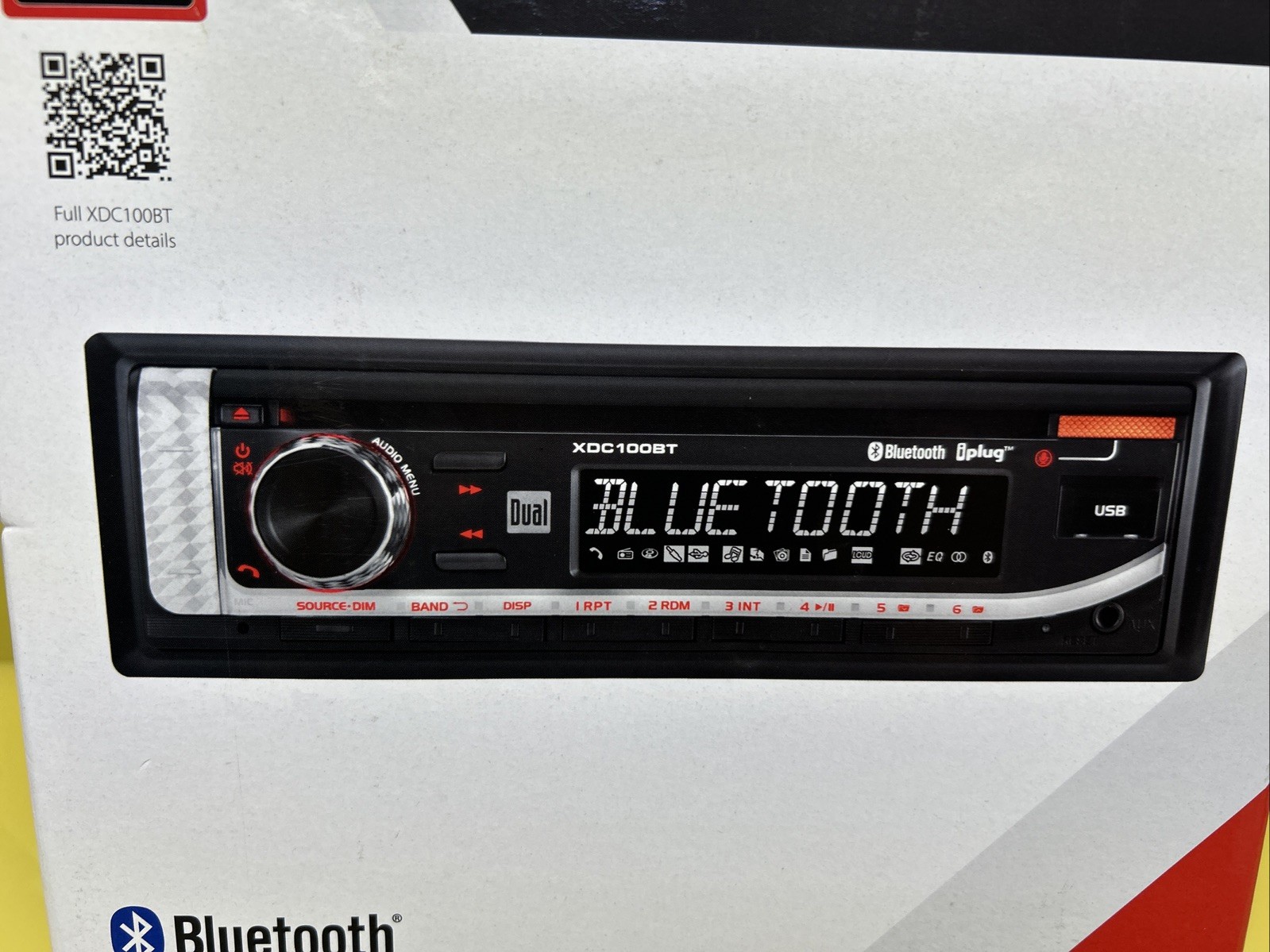 New Dual Electronics XDC100BT 200 Watts Bluetooth AM/FM CD Car Stereo Receiver