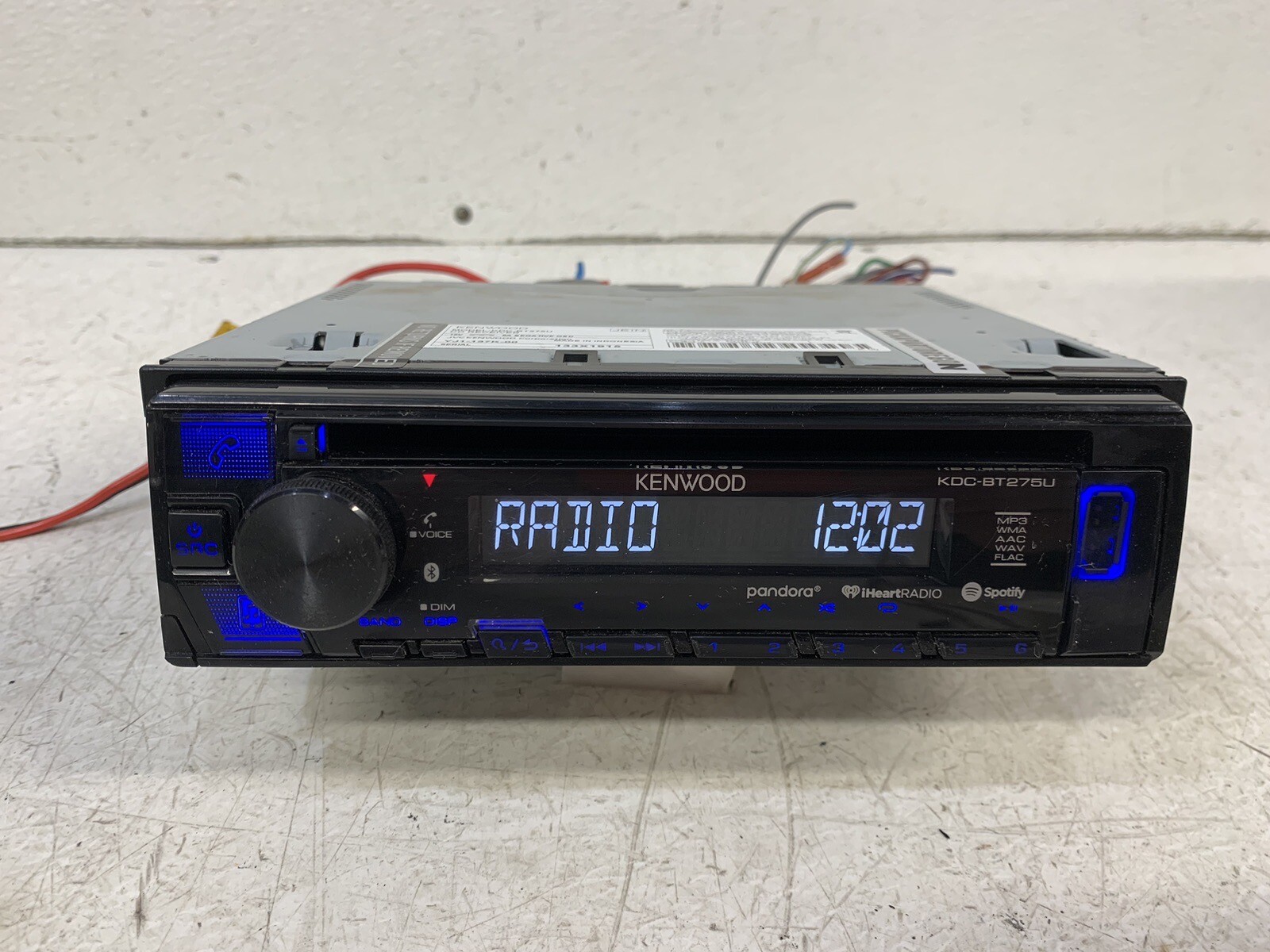 Kenwood KDC-BT275U radio stereo CD player BT AUX USB MP3 AOA 1 din receiver