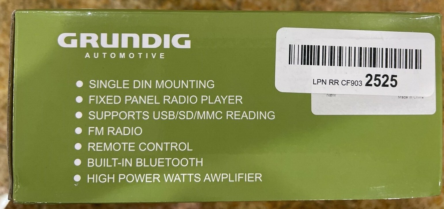 Grundig Automotive Fixed Panel MP3 Radio Player With FM/USB And Remote Control