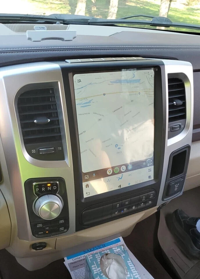 12.1″ Tesla Screen Car Stereo Radio GPS Navi 6+128GB For Dodge RAM 2009-2012