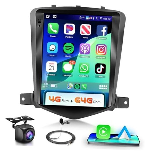 4G+64G Car Radio Stereo for Chevrolet Cruze 2009-2015 with Wireless CarPlay