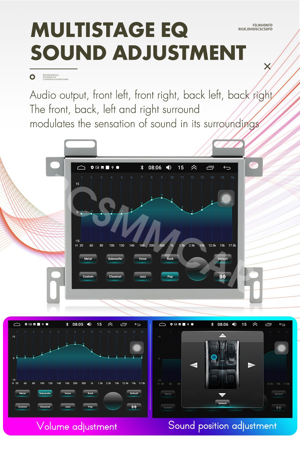 Stereo Radio GPS 8.4in Touch Screen Fit For Dodge Charger Challenger 2015-2023