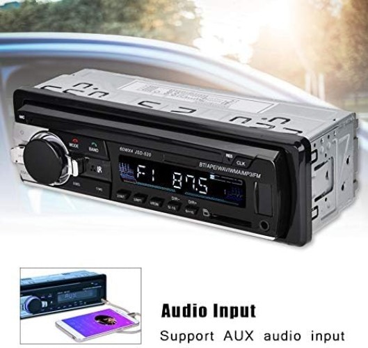 Car Stereo Bluetooth MP3 Player 4X60W 1 DIN USB AUX IR Remote