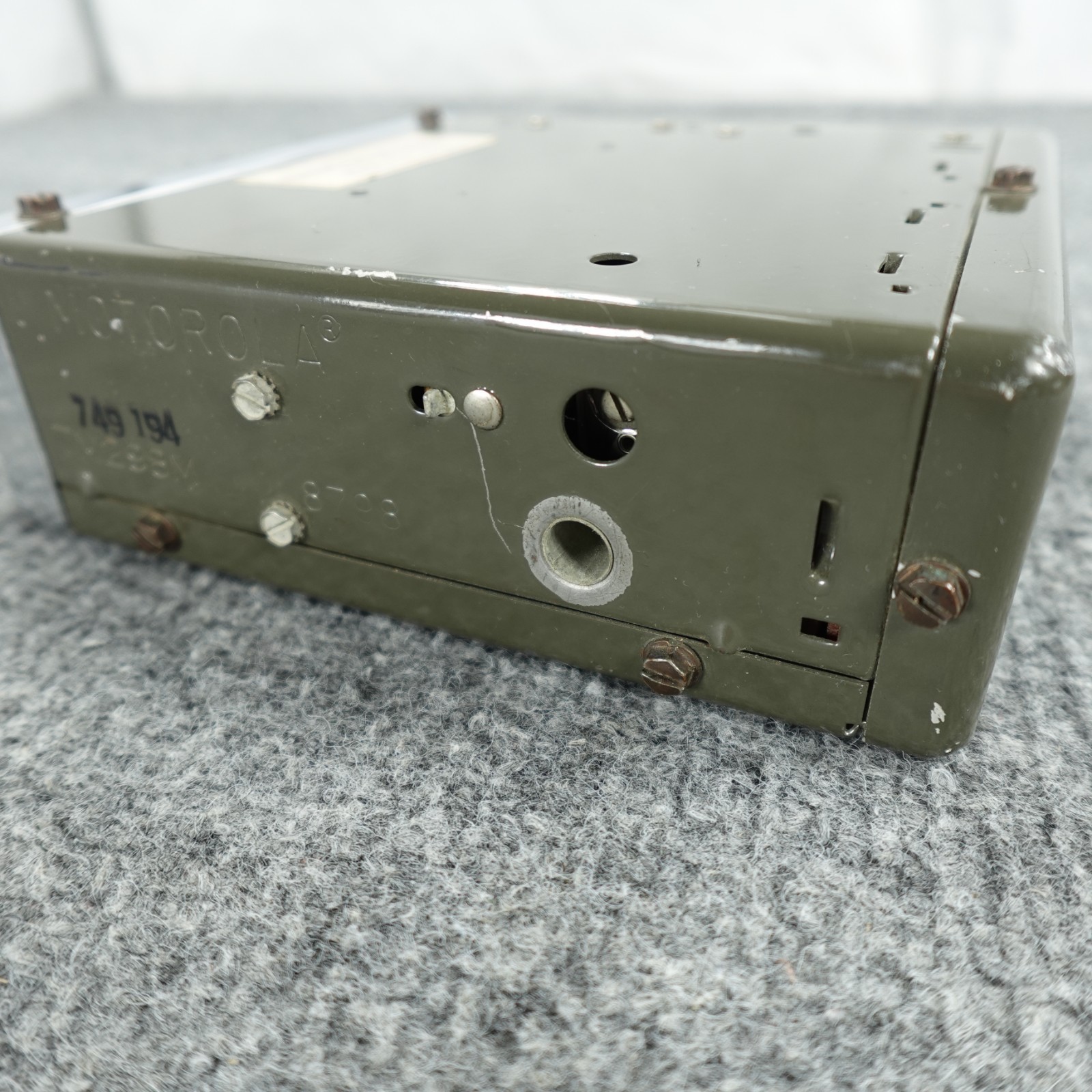 Vintage Motorola Solid State Car Radio AM Dashboard Mount Black Chrome Face